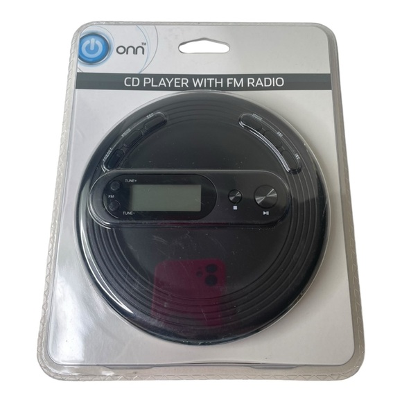 NWT Onn Personal Portable CD Player With FM Radio-Black - Picture 1 of 4